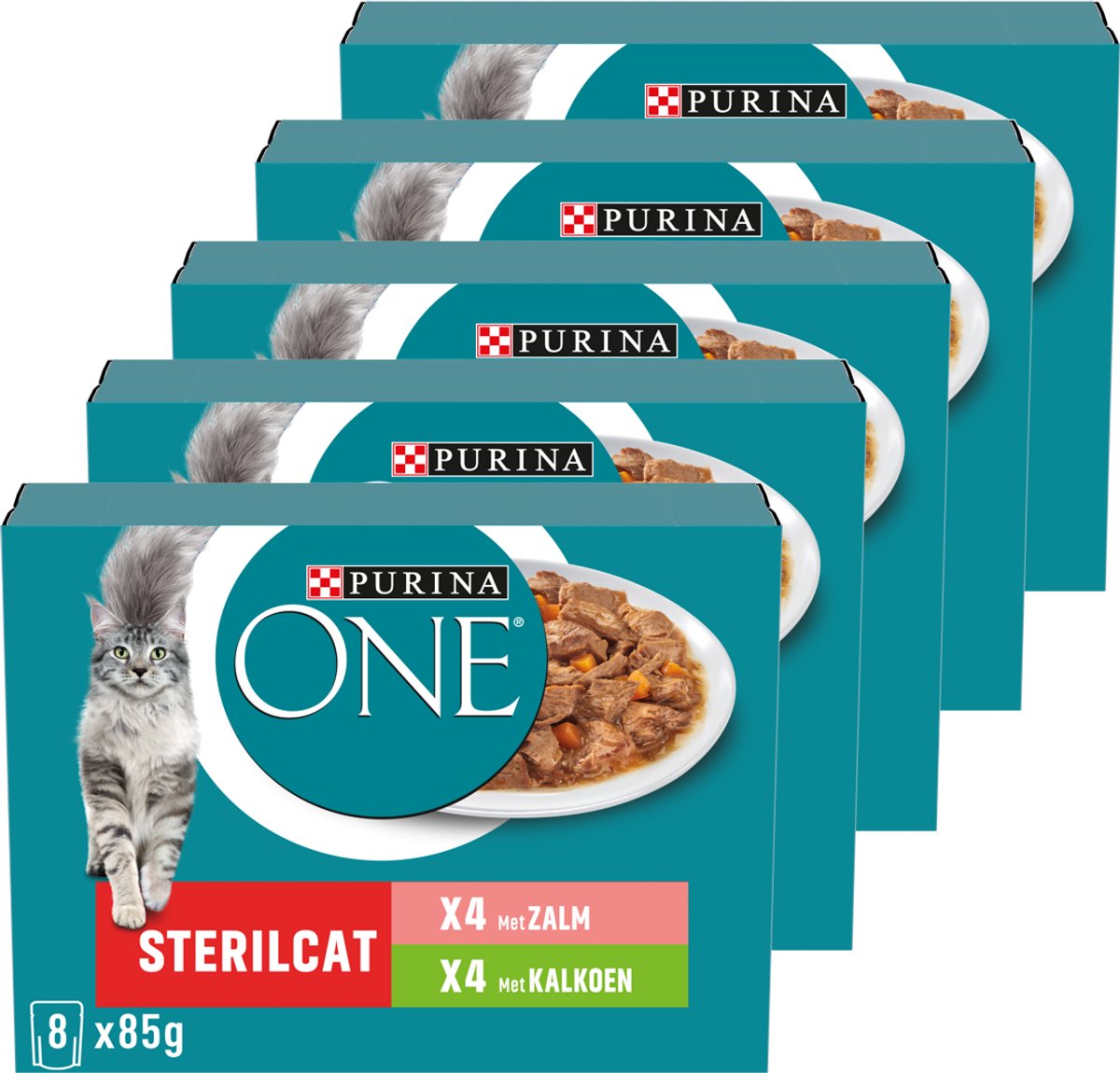 Purina one purina® one® sterilcat - nourriture humide pour chats - dinde au saumon - 40 x 85 g