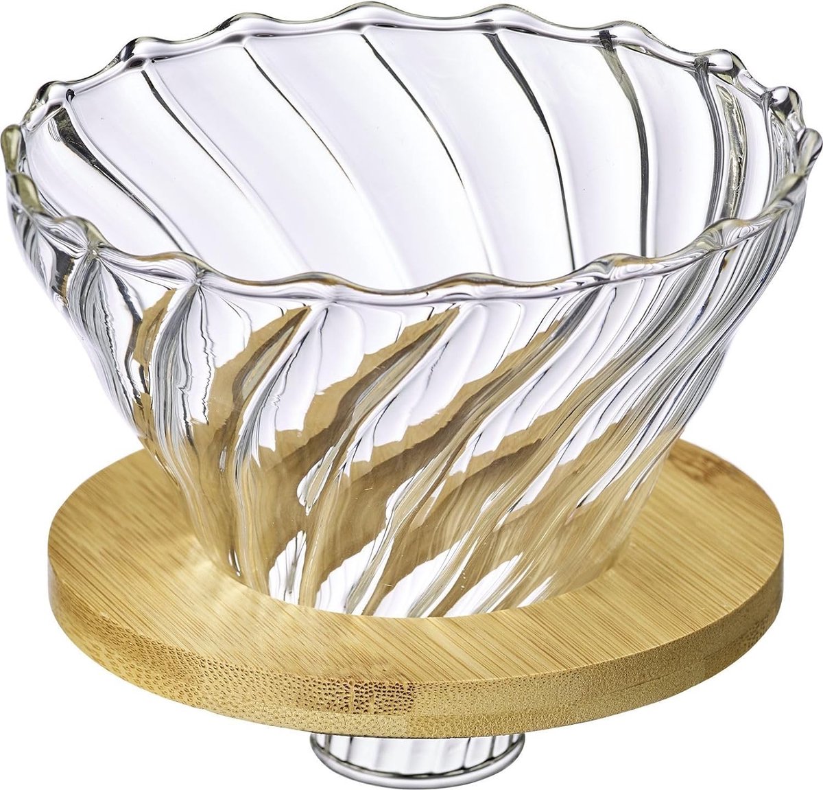 Filtre à café en verre Westmark Brasilia - filtre de haute qualité pour café filtré à la main avec la méthode de versage - verre, bambou, sans BPA