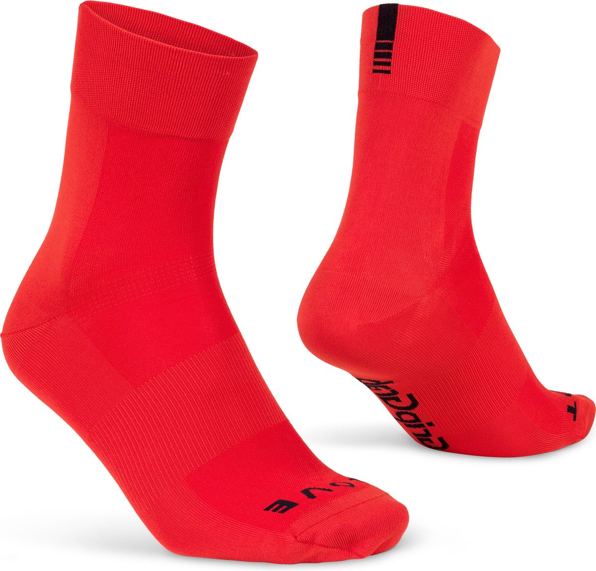 Gripgrab - chaussettes de cyclisme d'été légères SL performance 1 paire de chaussettes de cyclisme coolmax coupe régulière - rouge - unisexe - taille S (38-41)