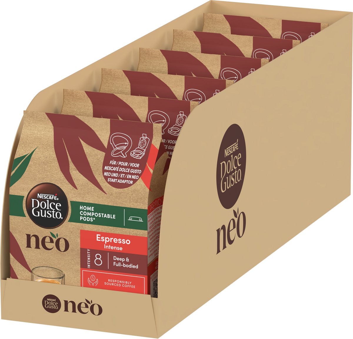 Nescafé dolce gusto neo dosettes de café expresso intense - 6x12 dosettes pour 12 tasses de café