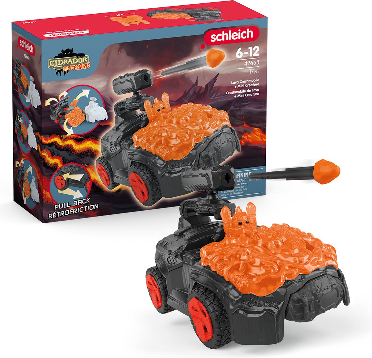 Schleich Eldrador lave crash mobile avec mini créature