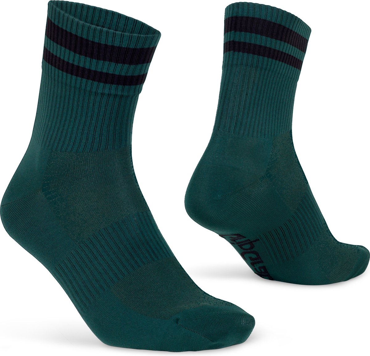 Gripgrab - chaussettes de cyclisme d'été originales à rayures chaussettes de cyclisme rétro à rayures coolmax - unisexe - vert - taille m (41-44)