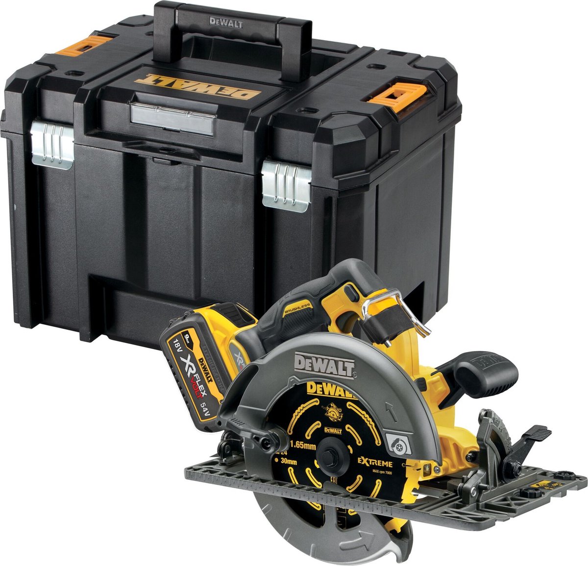 Dewalt dcs579nt | scie circulaire à batterie | xr flexvolt | 54 volts | 190 mm | corps | sans chargeurs de batteries - dcs579nt-xj