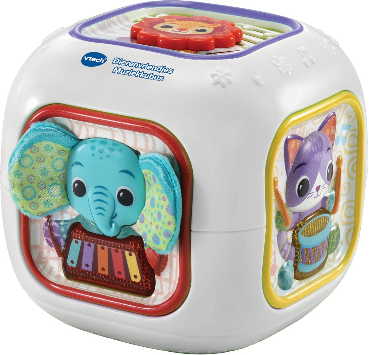 Vtech animal friends music cube - jouets éducatifs - plus de 80 mélodies, chansons, sons et phrases - jouets à partir de 3 mois