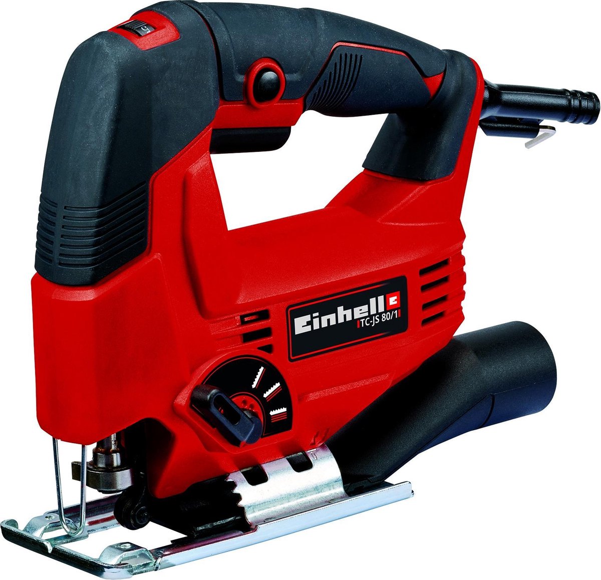 Scie sauteuse électrique Einhell tc-js 80 1 - 550 w - fréquence de course 1000-3000 t min - hauteur de course : 20 mm - coupes d'onglet : max. 45°