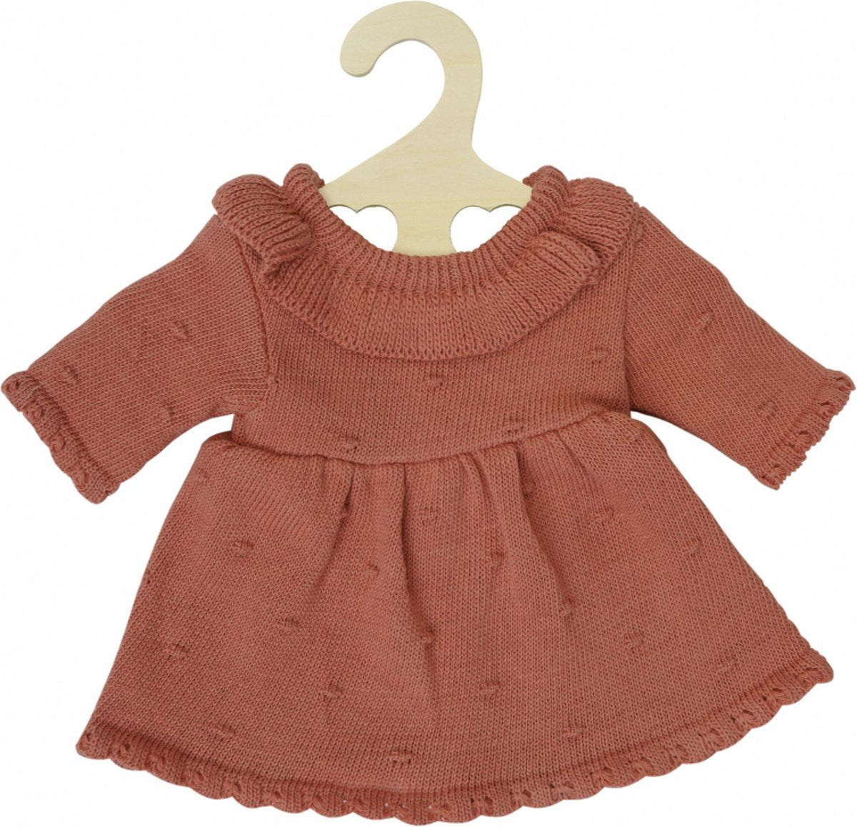 Robe en tricot pour poupées Heless pêche, 35-45 cm