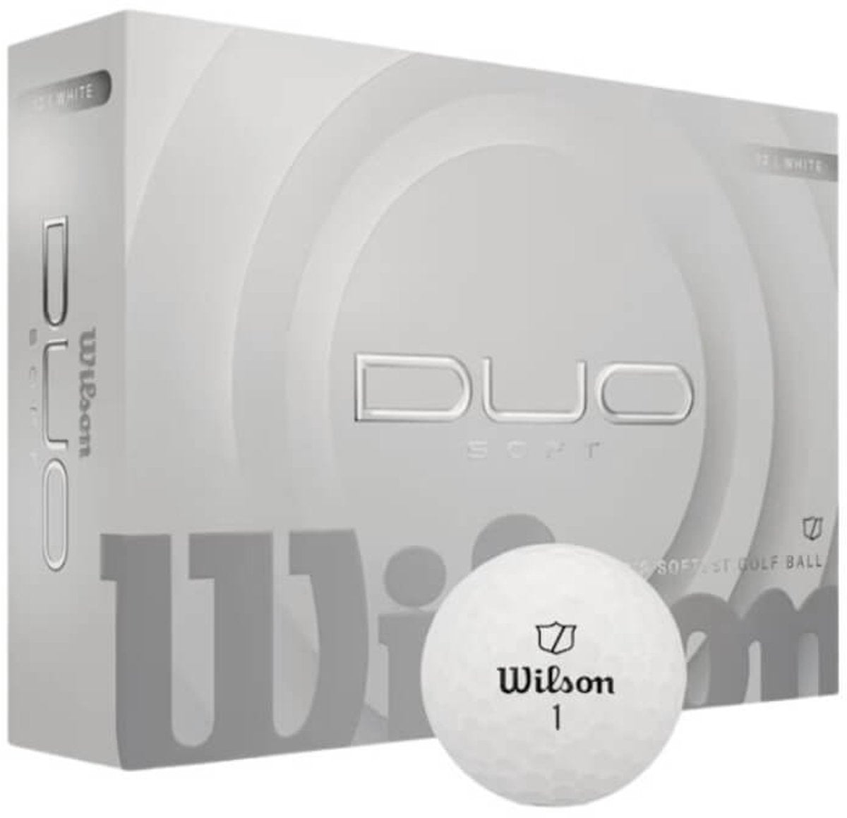Balles de golf souples Wilson duo 2025 - blanches - 12 pièces