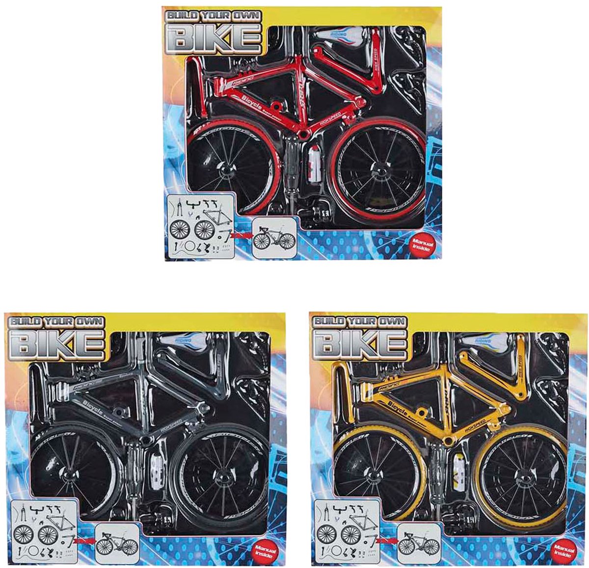 Kit de construction moulé sous pression pour vélo de course, 19,5 cm
