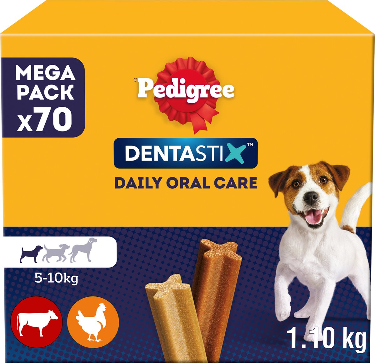 Pedigree dentastix - petit chien - soins dentaires - 70 bouchées