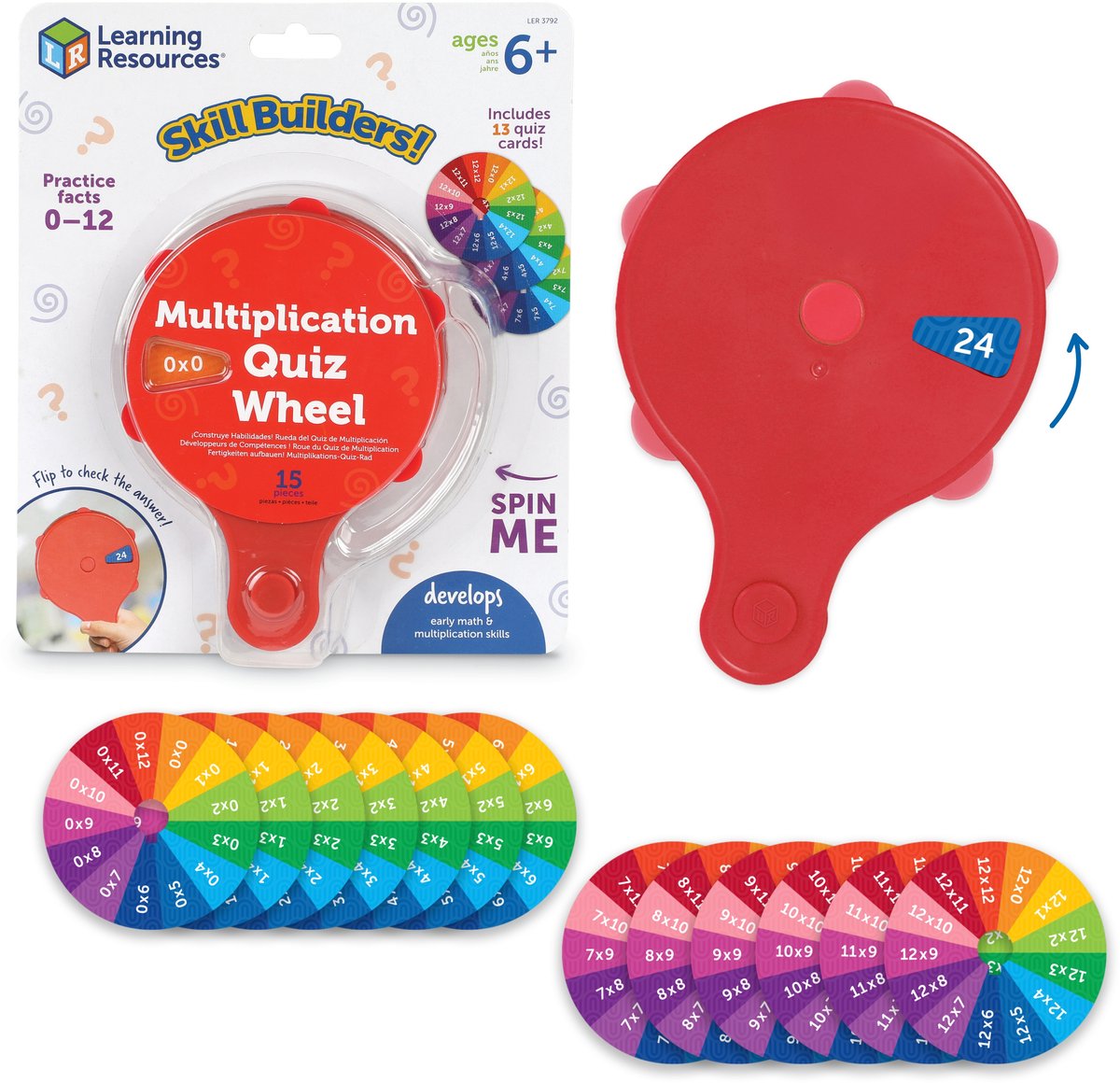 Bâtisseurs de compétences en ressources d’apprentissage ! roue de quiz de multiplication - 3+