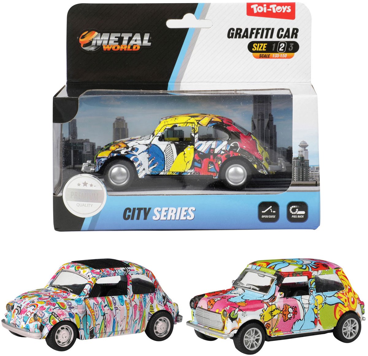 Voiture graffiti à retrait Metalworld