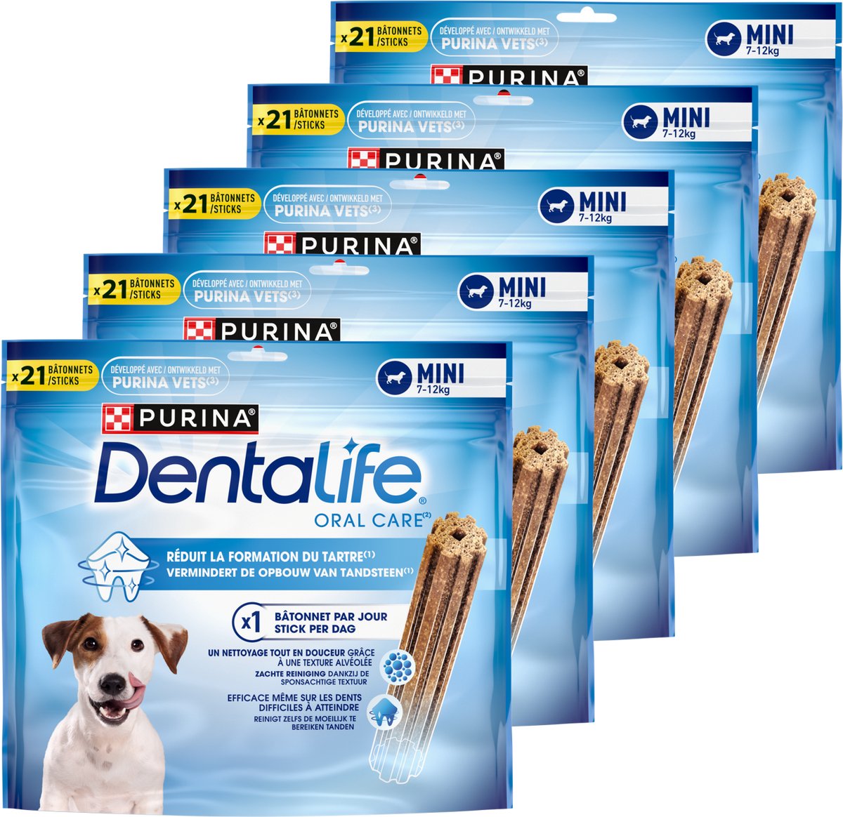 Dentalife Daily Oral Care Small - Snacks pour chiens - Poulet - 5 x 345 g