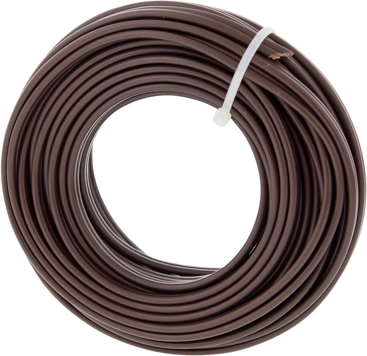 Cordon double Q-link - basse tension jusqu'à 42 volts - 2 x 0,75 mm² - 10 m - marron
