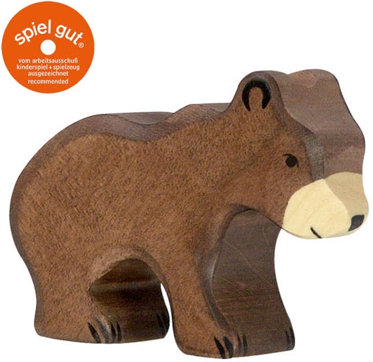 Holztiger désert - ours brun petit - 9x2x7cm - figurine en bois - fait main