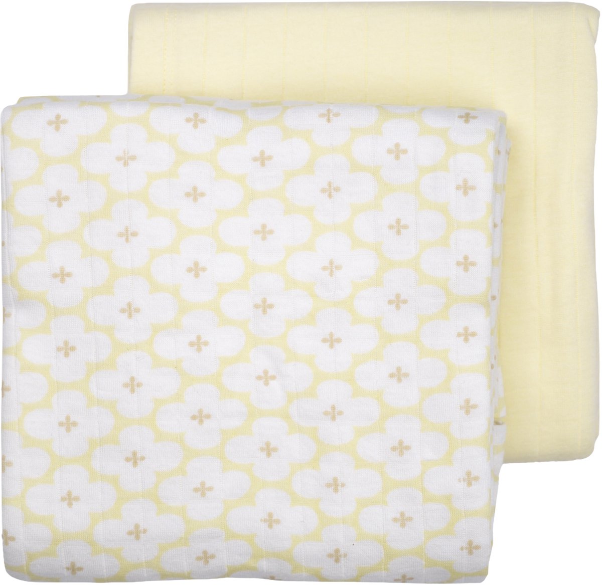 Lodger swaddler - 2 stuks - 110 x 110 cm - matcha butter