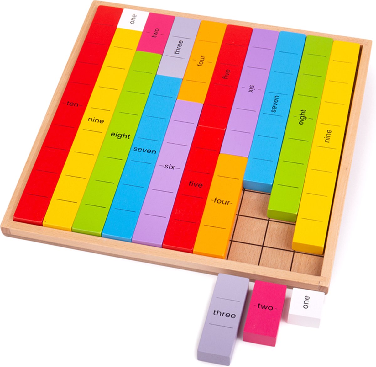 Jeu de mathématiques en bois Bigjigs reliant les nombres