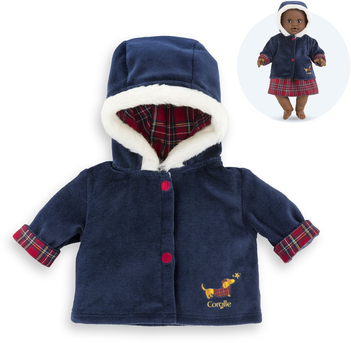 Manteau de vacances Corolle pour poupée bébé, 36cm