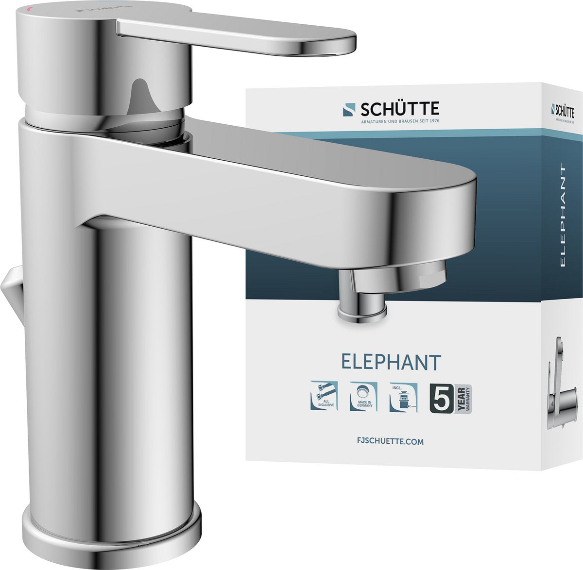 Schütte lavaboter mélangeur éléphant chrome -colored