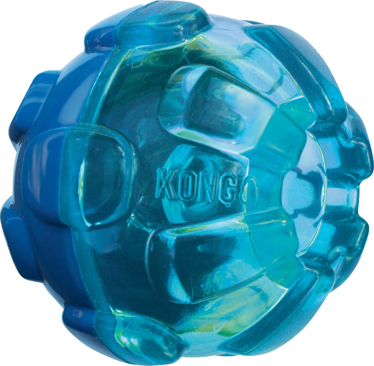 Kong récompense la balle pour chiens | caoutchouc durable - bleu