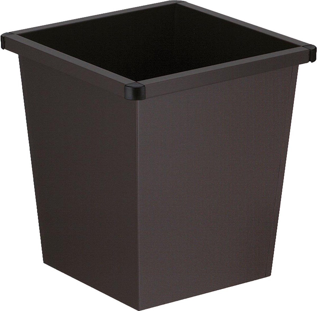 V-part vepabins vierkanttapse papierbak - 27l - zwart