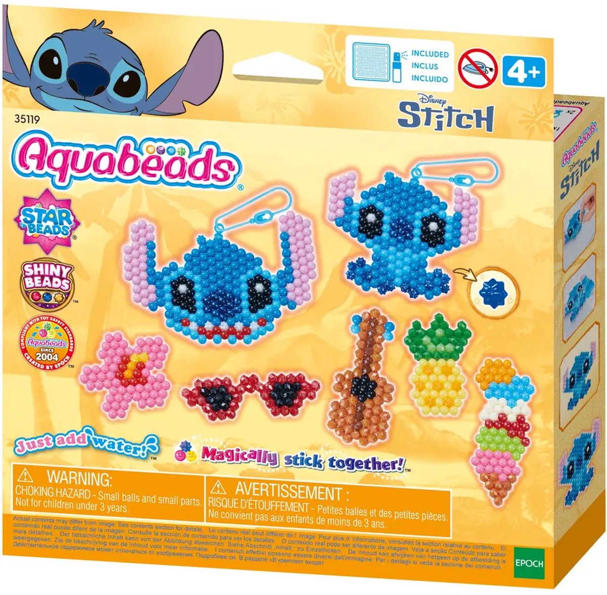 Ensemble de porte-clés Aquabeads stitch (700 perles) ensemble artisanal - perles qui collent à l'eau