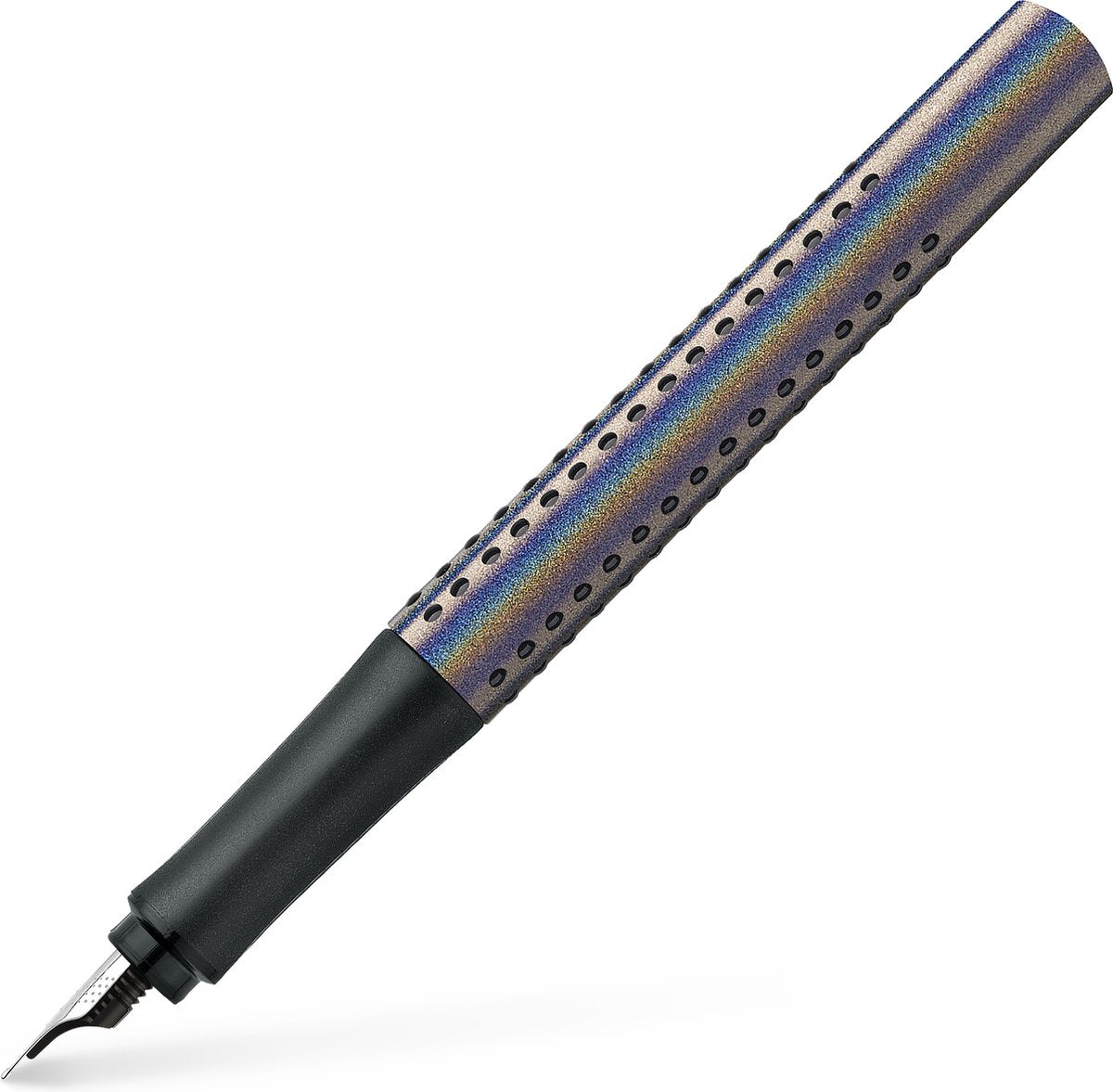 Stylo plume Faber-Castell - grip glam - f - argent - fc-140843