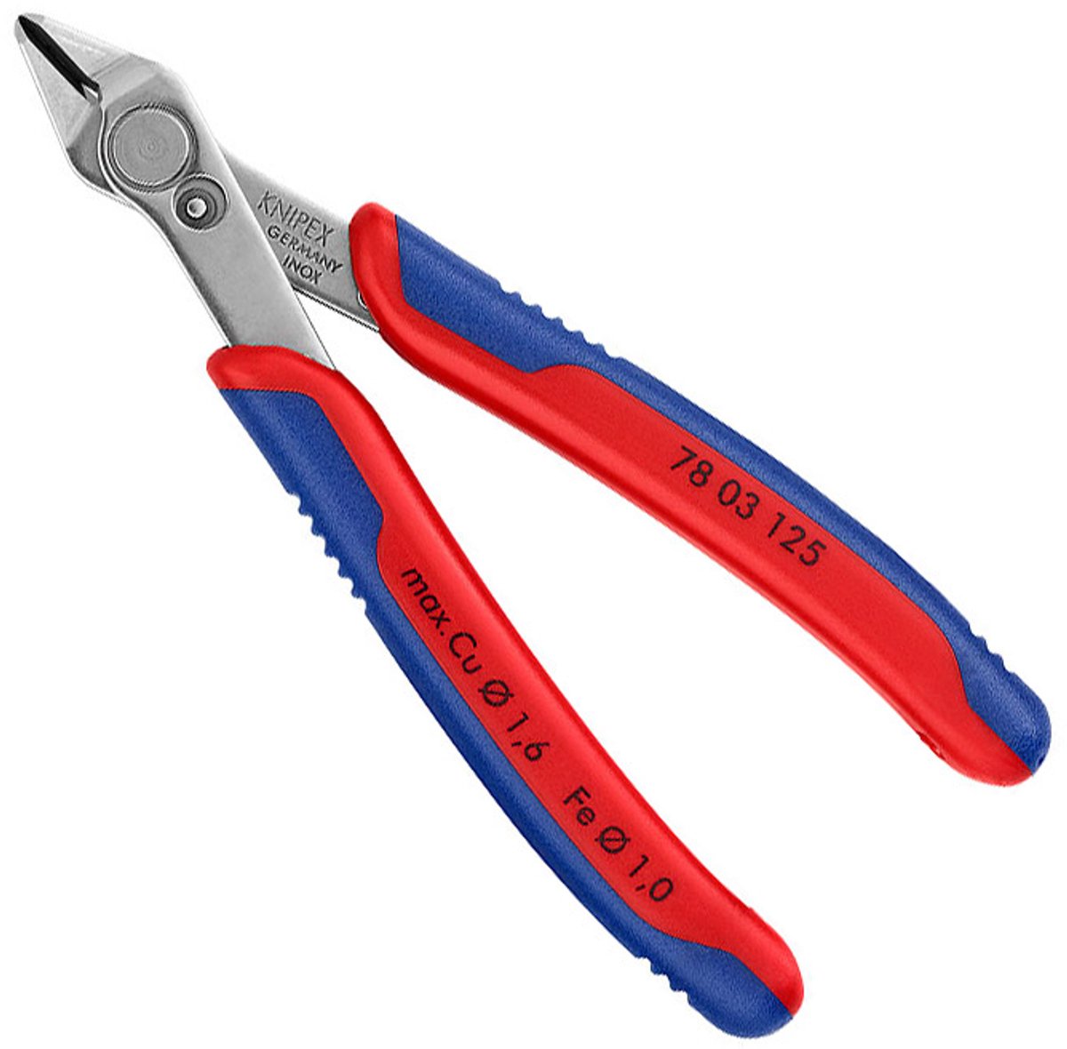 Knipex 78 03 125 Pince coupante latérale super Knips® électronique 125 mm | acier inoxydable