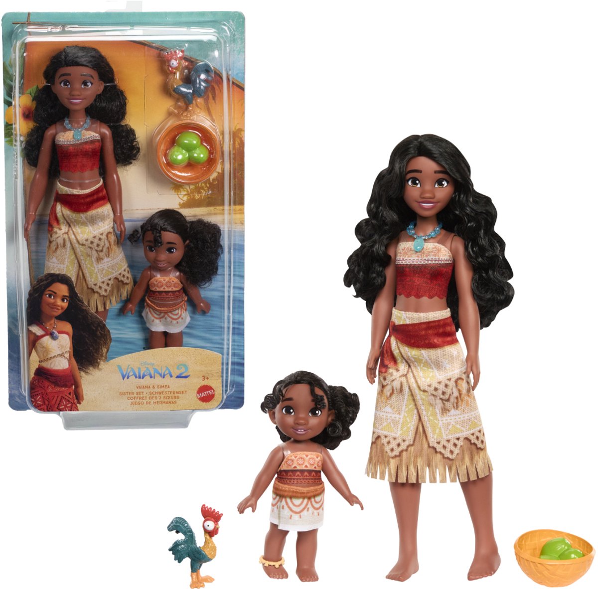 Disney Princess Vaiana - Lot de 2 poupées mannequins