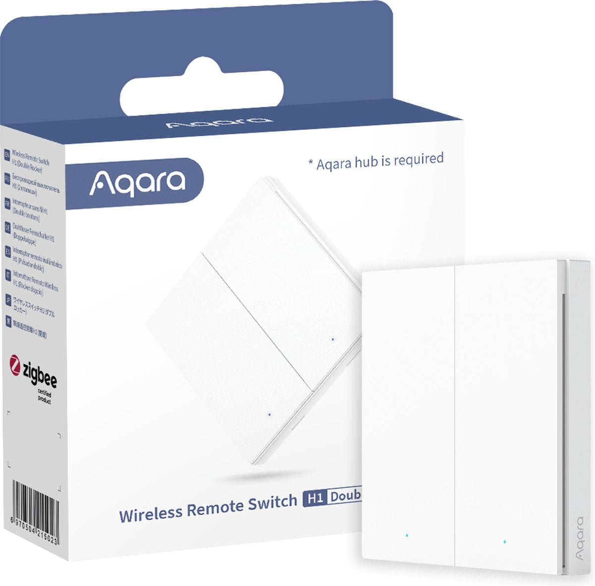 Aqara télécommande sans fil h1 (double) bouton (blanc)