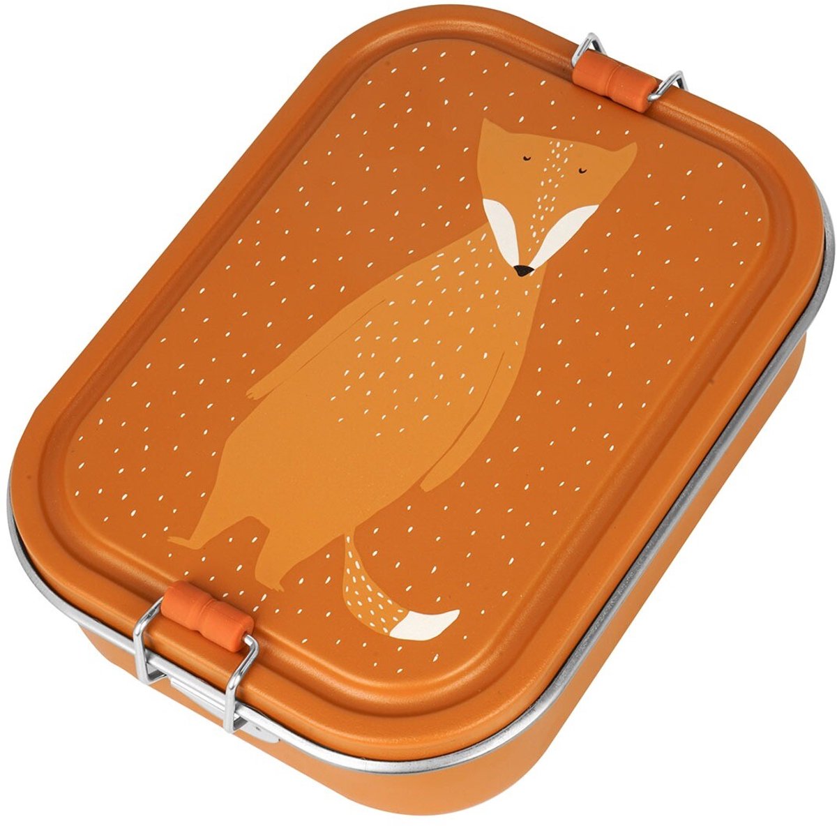 Grande boîte à lunch Trixie - mr. renard - boîte à lunch rsv pour enfants - boîte à lunch facile à ouvrir - 2 compartiments - orange