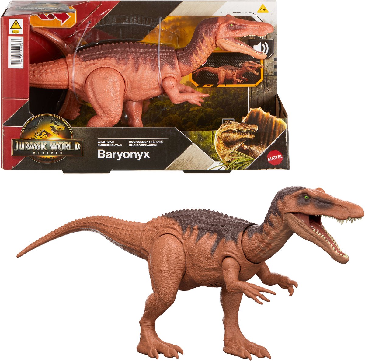 Jouets de dinosaures Mattel, gamme de rugissements sauvages du monde jurassique.