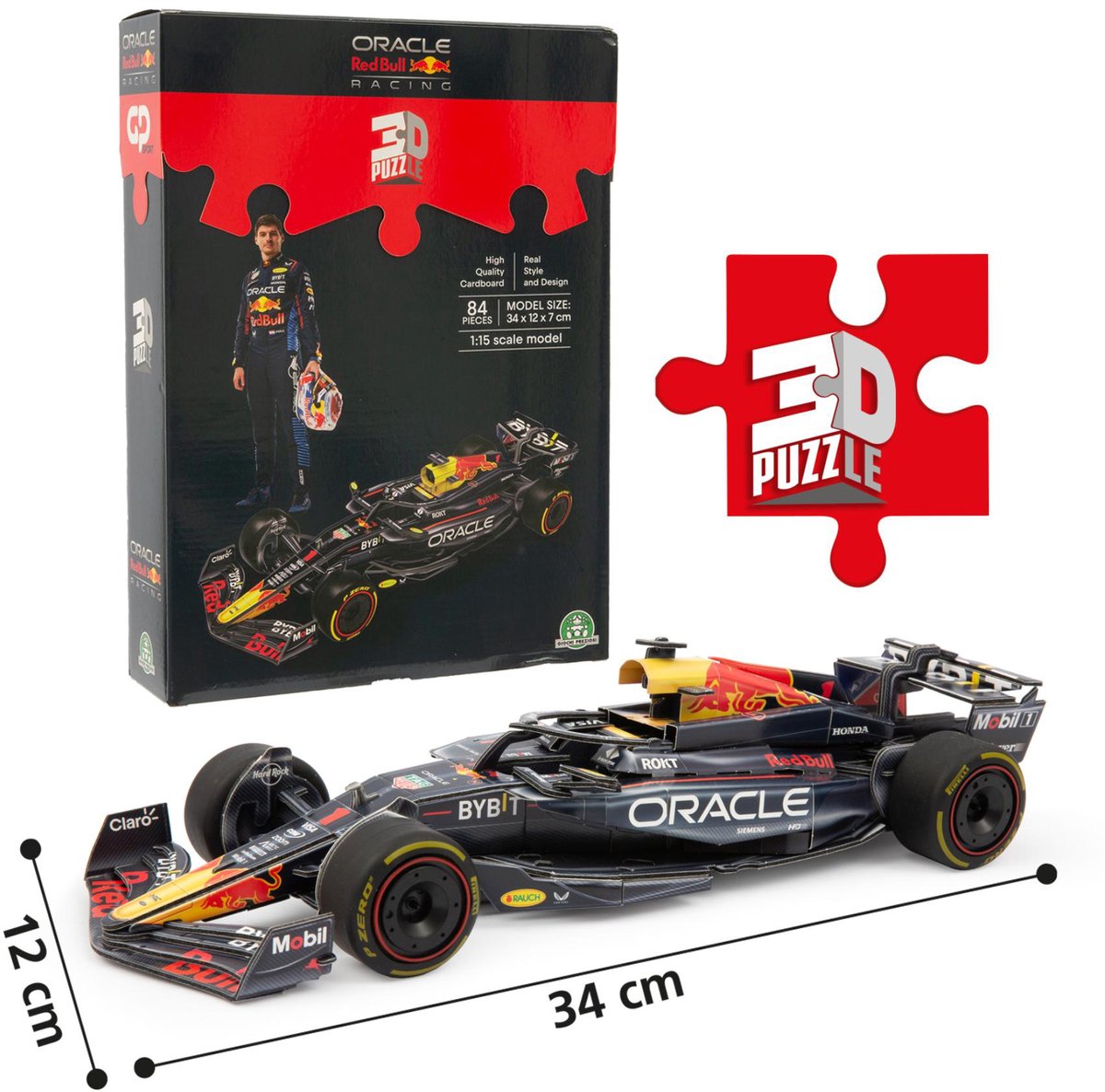 Puzzle 3D Formule 1 Red Bull Max Verstappen 34 cm