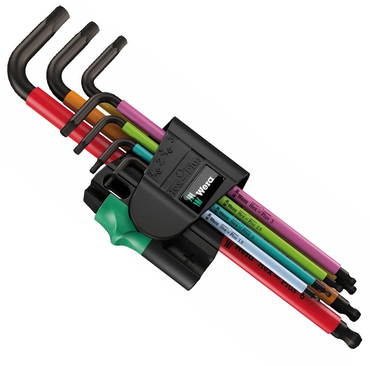 Wera 05022534001 Jeu de 7 clés hexagonales multicolores - 1,5-6 mm