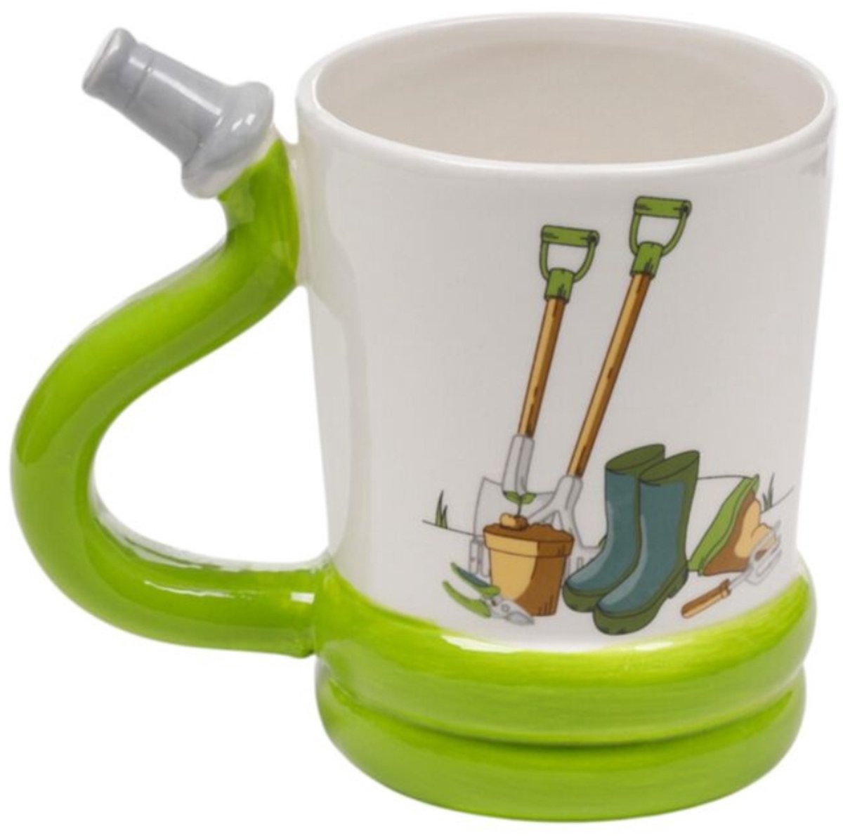 Tasse de jardin en céramique Puckator - poignée de tuyau d'arrosage - tasse de travail - jardinage