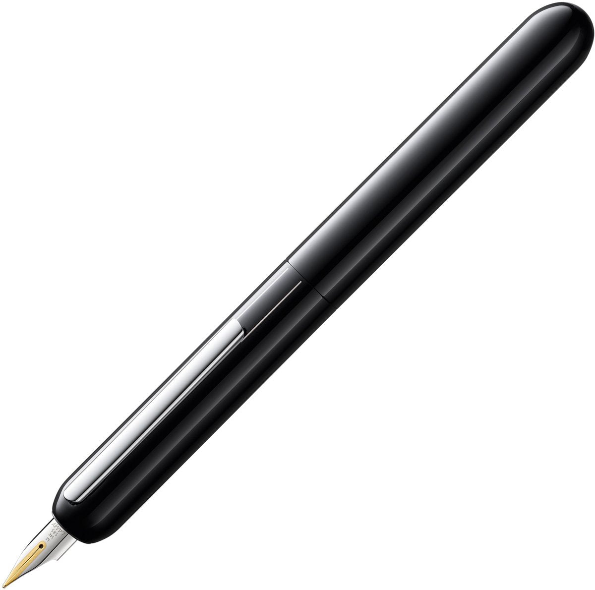 Lamy dialogue 3 fountain pen 074 - fascinating fountain pen in glossy black lacquer with rotating mechanism and fully retractable, partially platinum plated 14-karat gold nib - nib size m