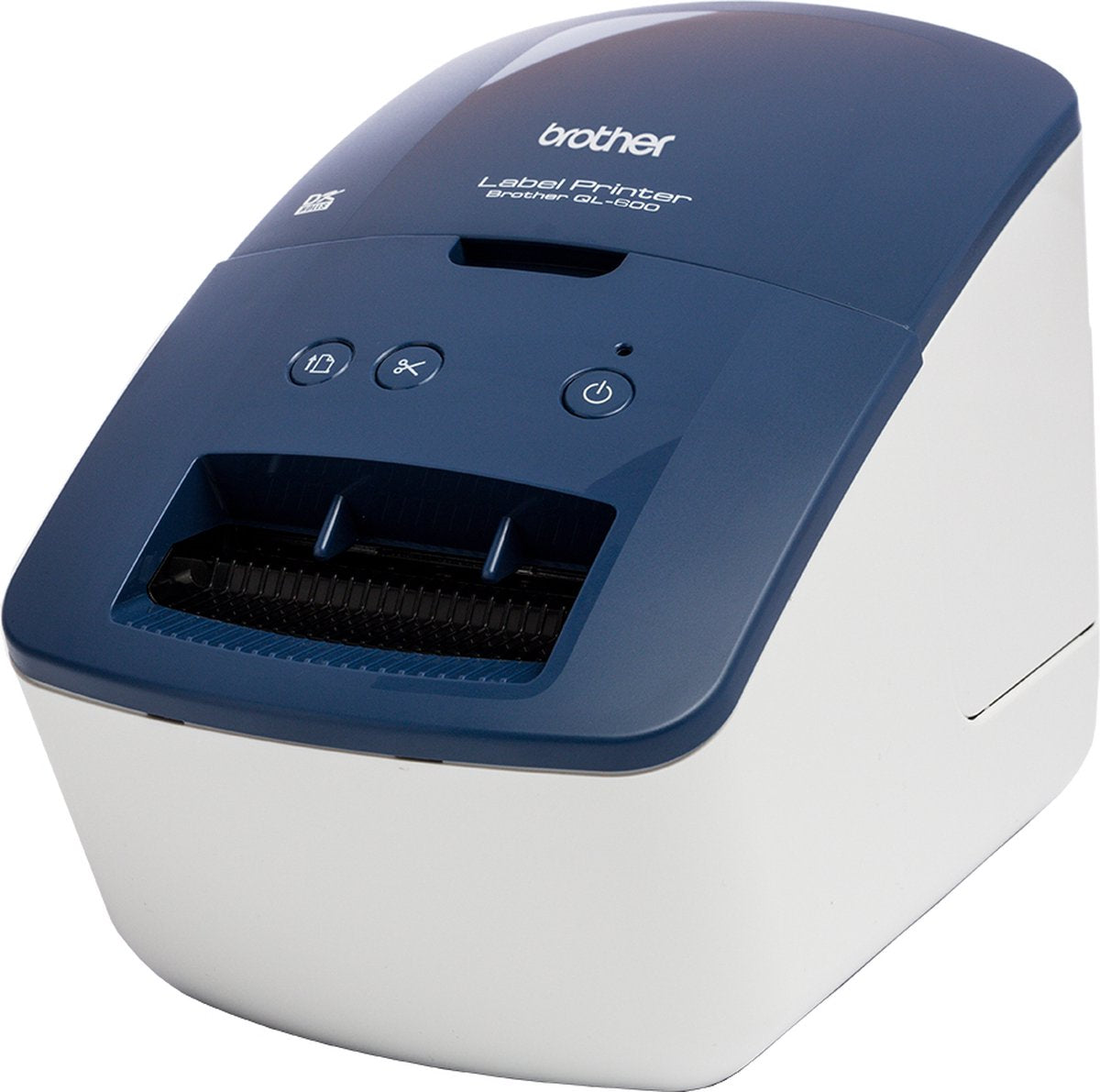 Imprimante d'étiquettes Brother ql600bxx1 300 dpi 71 mm s usb 2.0 bleu blanc noir bleu blanc