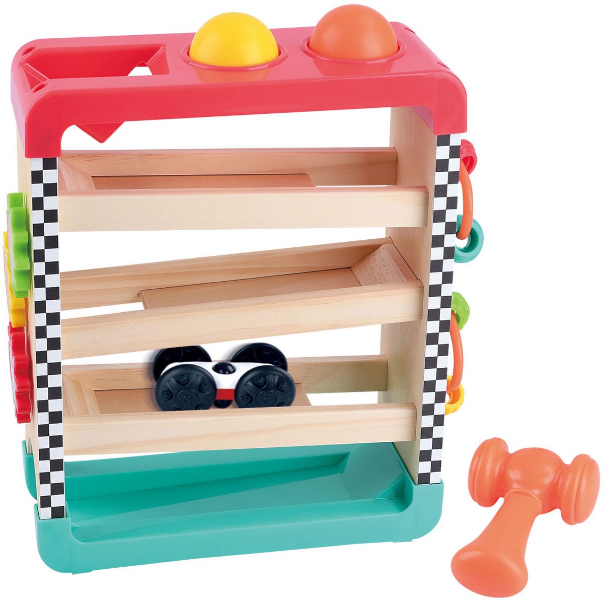 Tour de jeu d'activités en bois Playgo 4en1