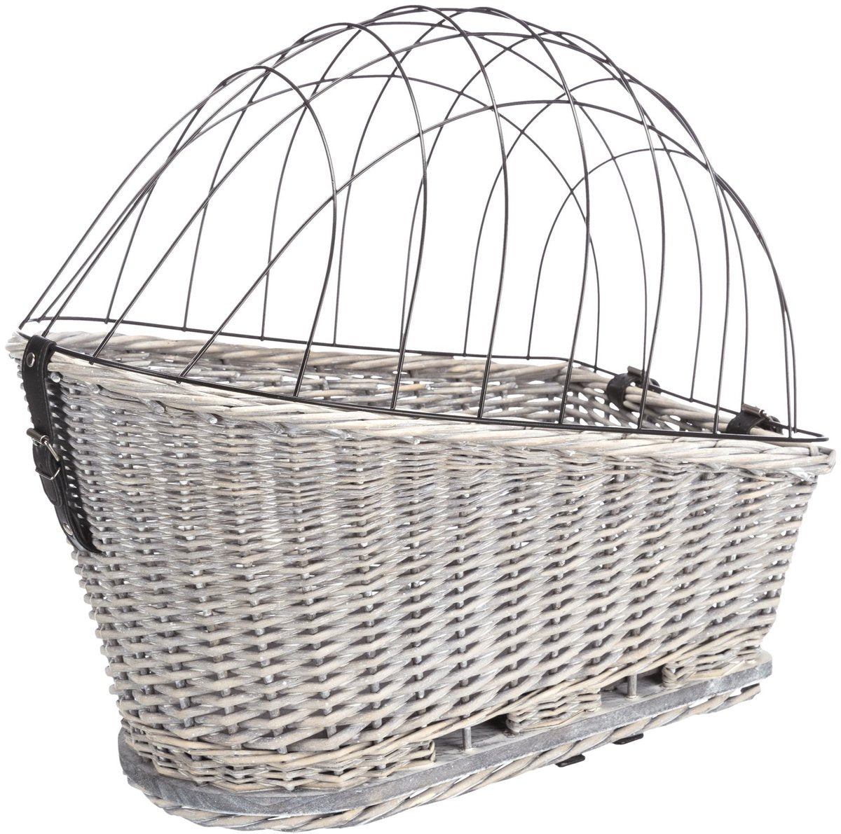 Trixie - panier à vélo - porte-bagages - avec grille - gris - 55x35x49 cm