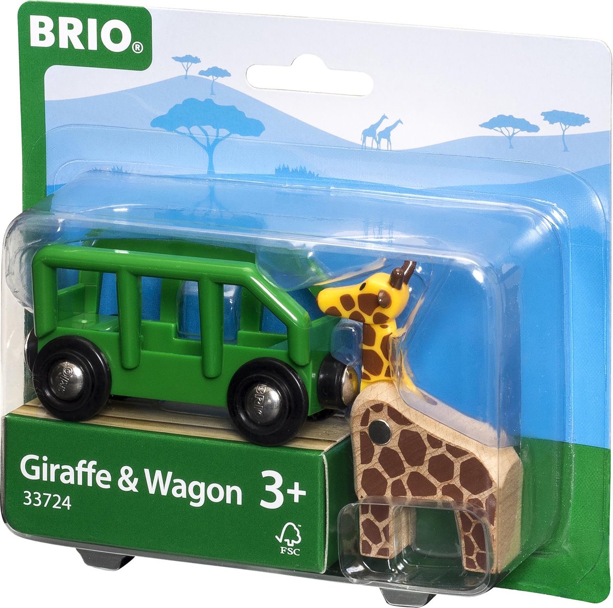 Wagon Brio avec girafe - 33724