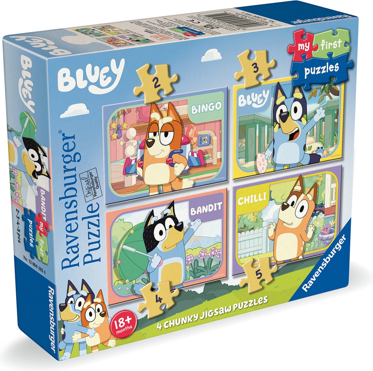 Ravensburger puzzle mes premiers puzzles 4en1 bluey