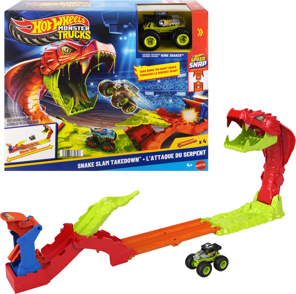 Hot Wheels Monster Trucks - Éliminez le jeu de serpent