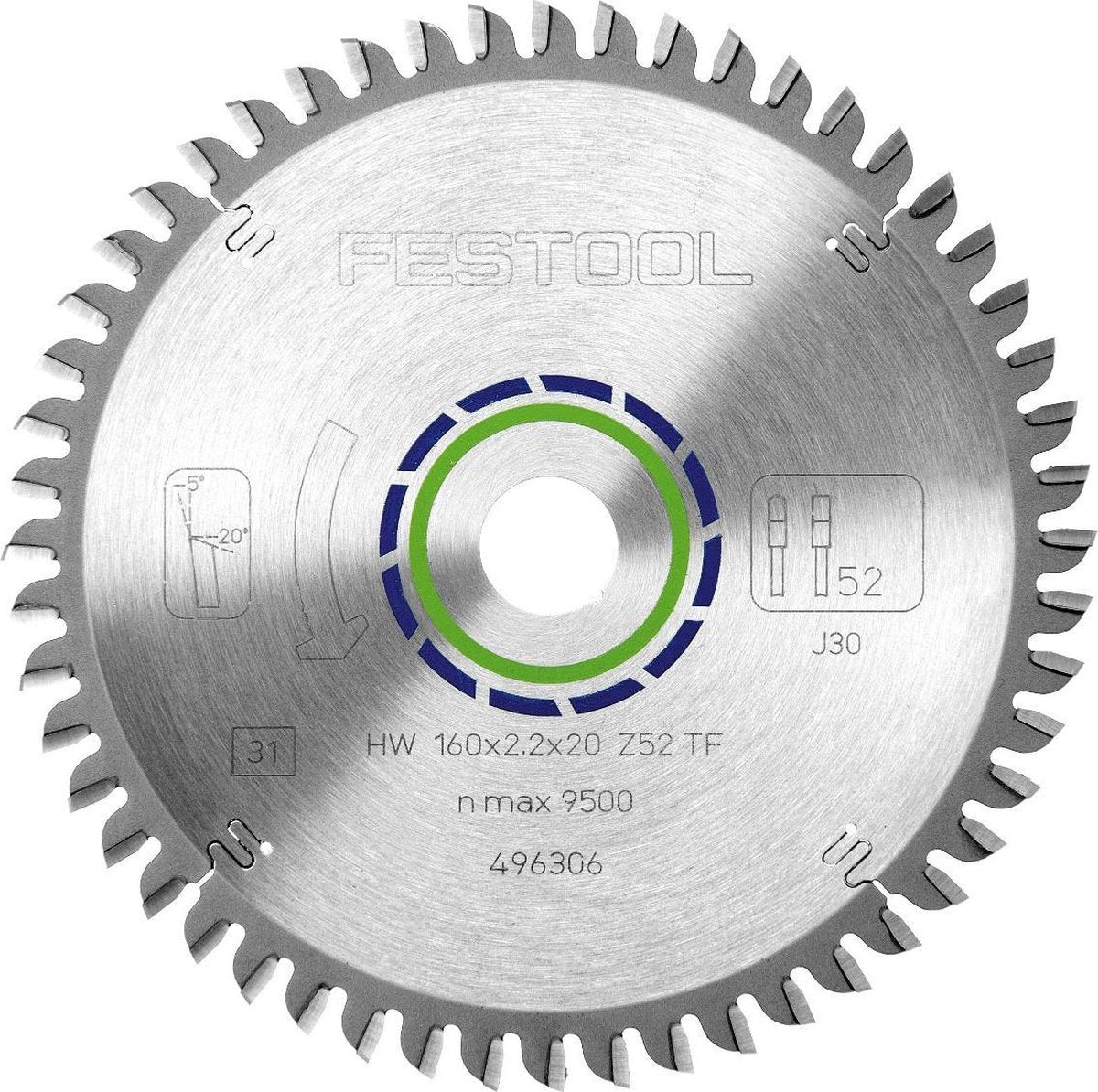 Accessoires Festool lame de scie pour ts 55 ebq | 160mm tf52 - 496306