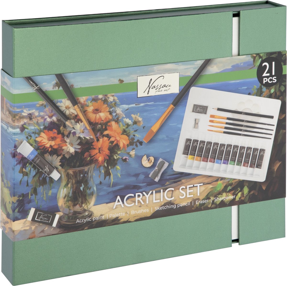 Ensemble de peinture et de dessin à l'aquarelle Creative Craft Group, 21 pièces.