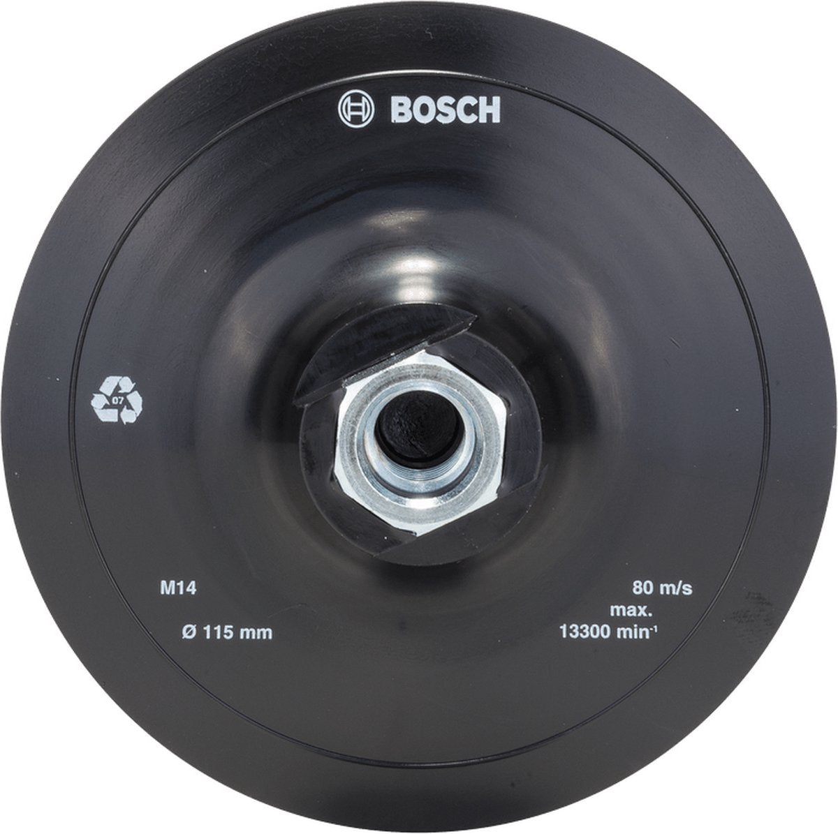 Feuille abrasive en caoutchouc Bosch pour meuleuse d'angle - système de montage à boucles et crochets - 115 mm