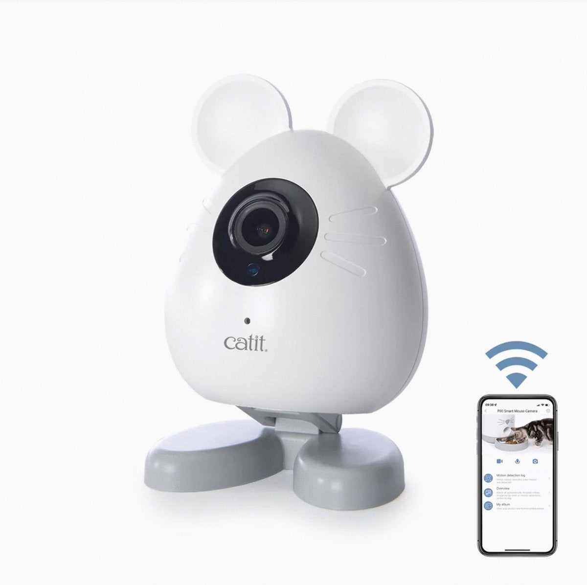 Caméra souris intelligente Catit Pixi - jouet pour chat - blanc
