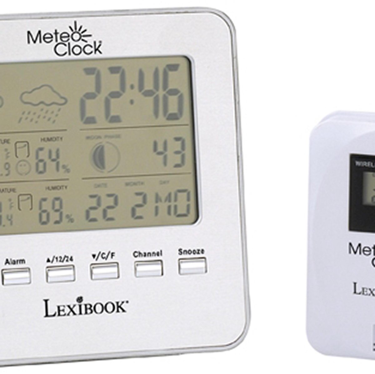 Station météo Lexibook meteoclock argent