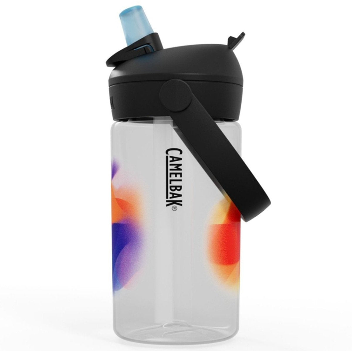 Camelbak thrive flip paille gourde enfants - 400 ml - avec paille - bouteille d'eau - transparent (heure d'or)