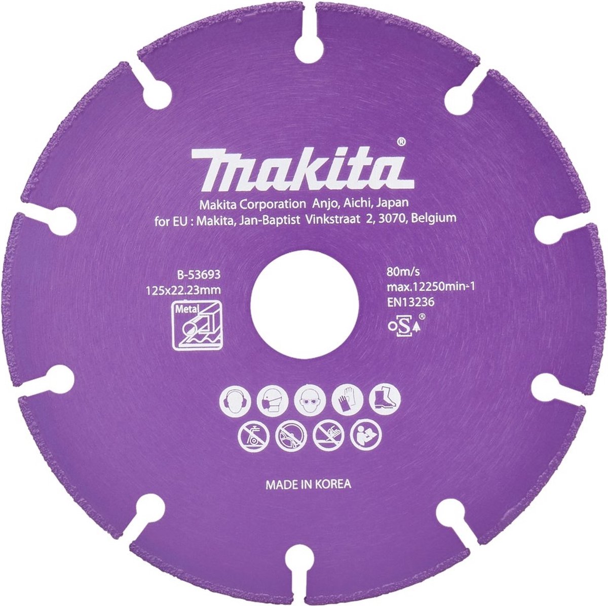 Accessoires Makita - disque diamanté pour métal 125x22,2 mm b-53693