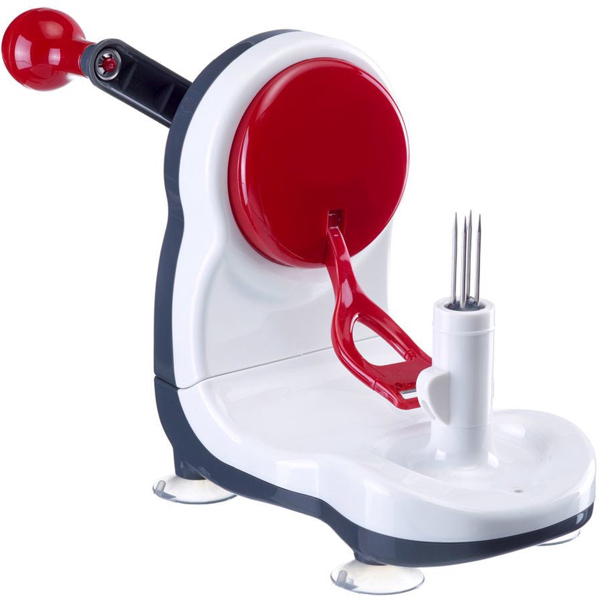 Éplucheuse de pommes Westmark, plastique inox, fût, blanc gris foncé rouge, 97082260