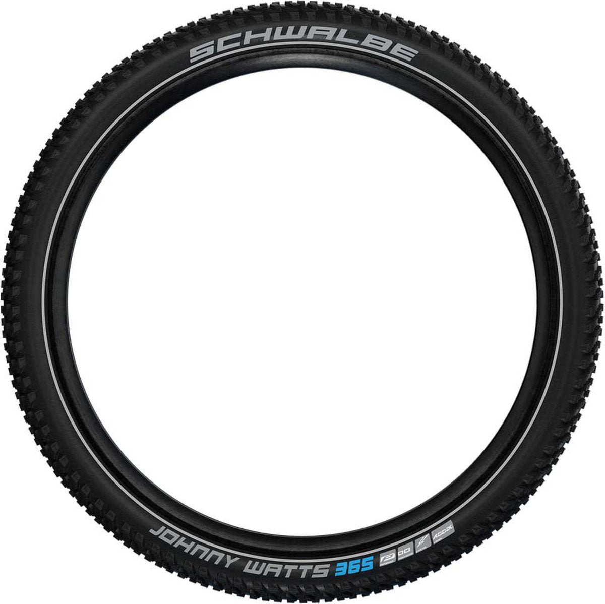 Schwalbe johnny watts 365 29x2,60 (65-622) filaire performance line dd addix 4saison noir+reflex